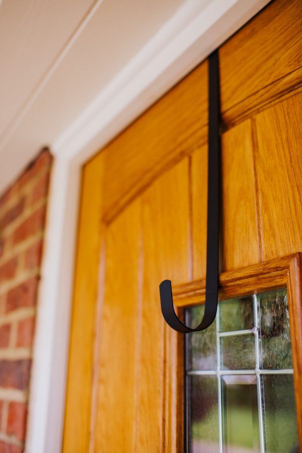 Black Metal Wreath Door Hanger | Wreath Door Hanger | Metal Wreath Hanger | Hanger for Wreaths | Front Porch Décor Accessory - Image 2