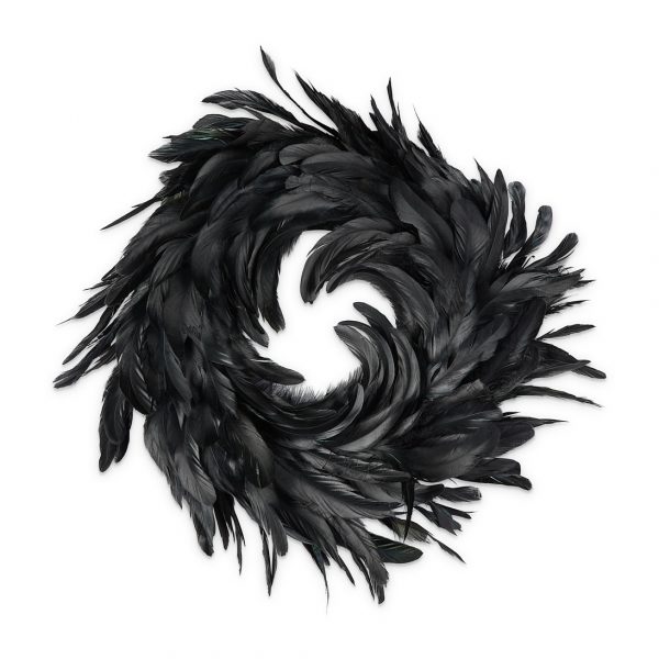 Halloween Feather Light Up Wreath