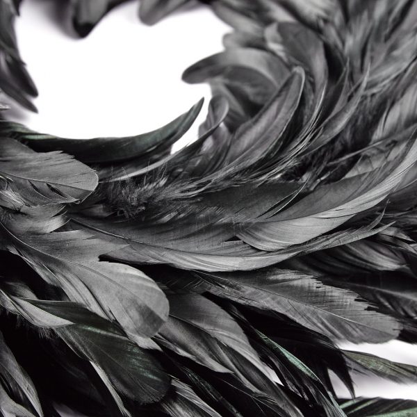 Halloween Feather Light Up Wreath